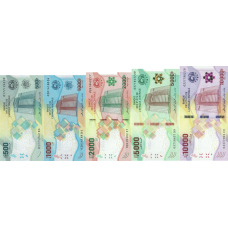 PNew (PN700-PN704) Central African States - 500-10.000 Francs Year 2020 (2022) (Set of 5 Notes)